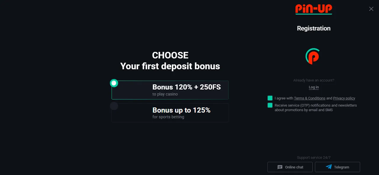 Pin Up Kayıt ve hesap açma rehberi